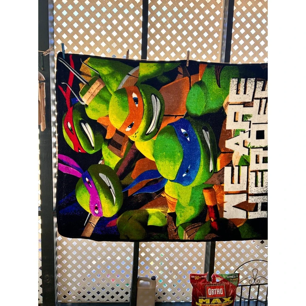 Teenage Mutant Ninja Turtles TMNT We Are Heroes Plush Fleece Throw Blanket Green